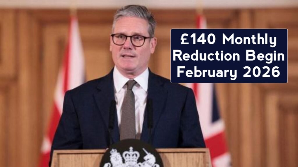 UK Govt £140 monthly reduction February 2026