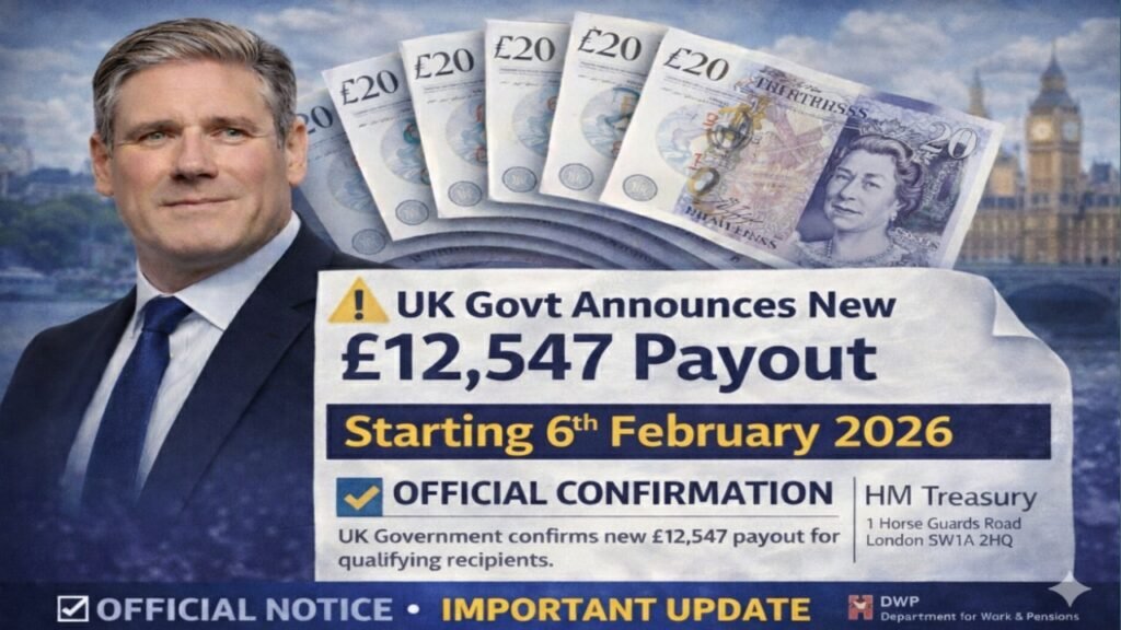 UK Govt New £12,547 Payout