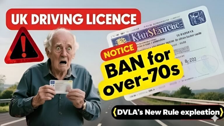 UK Govt Announces Driving Licence BAN for Over 70s – DVLA's 2026 Rule